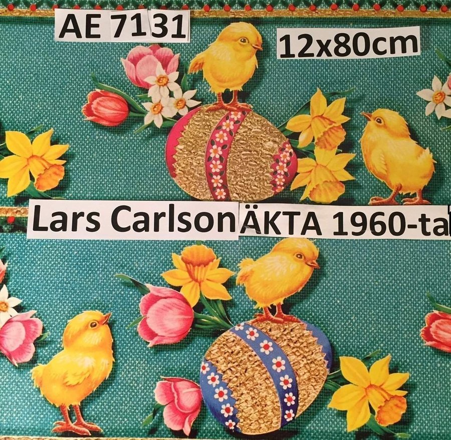 LC 7131: BONAD LARS CARLSSON: Rosettägg1960tal Pappersbonad12x80cm