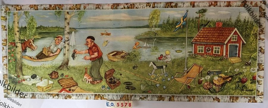 Jac Edgren- BONAD: Jag fixar middagen! Äkta1955EO 5578STOR Pappersbonad 85x33c