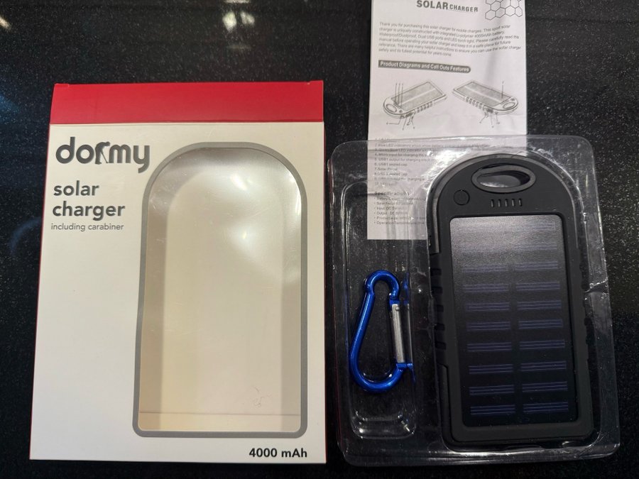 Dormy Solcellsladdare 4000mAh