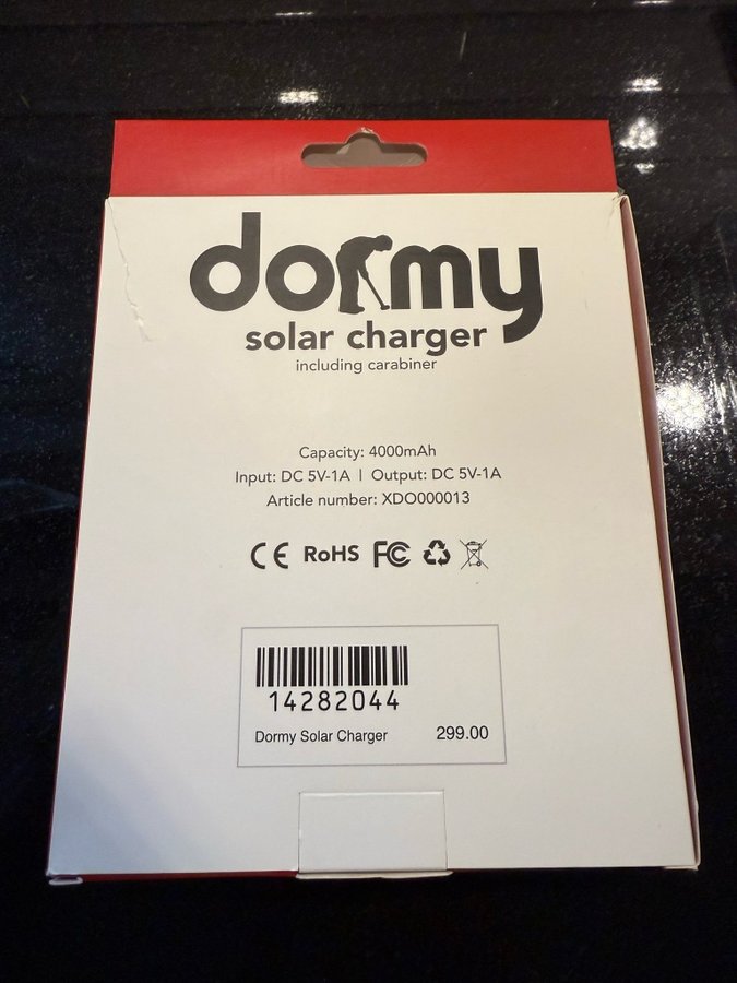 Dormy Solcellsladdare 4000mAh