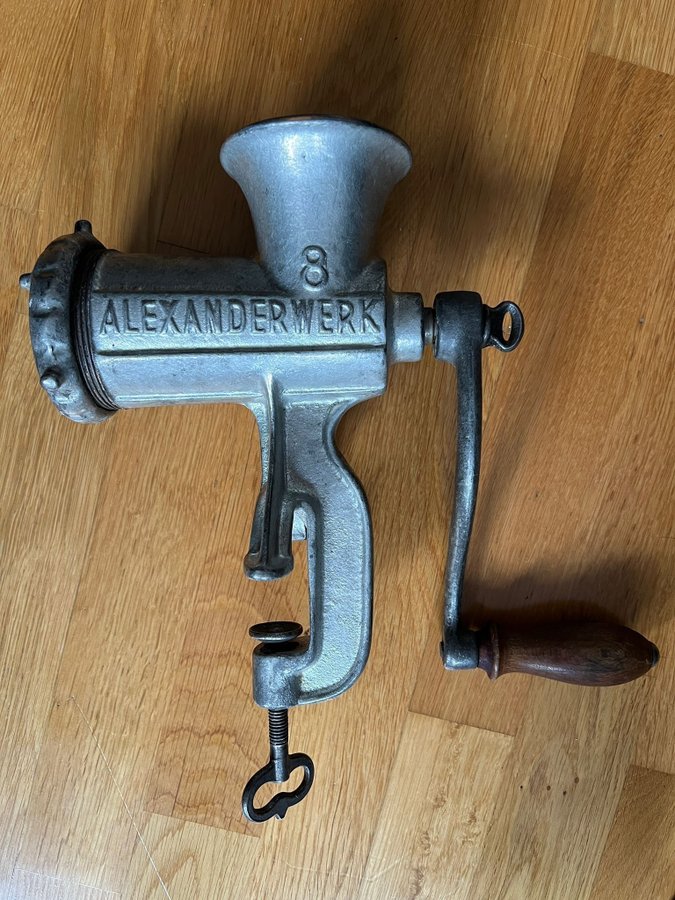 vintage antik retro Köksmaskin köttkvarn Alexanderwerk Remscheid nr 8