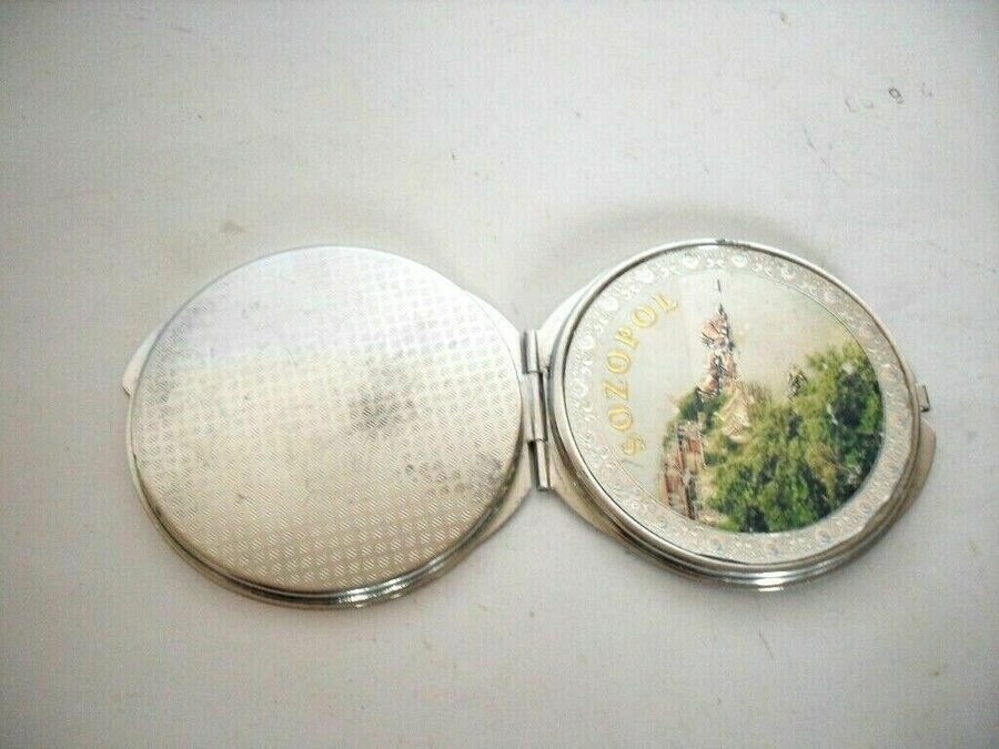 Vintage Folding Pocket Mirror with Magnification