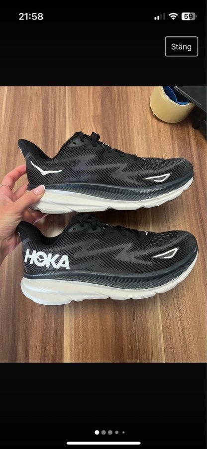 Hoka Clifton 9 Löparskor Svart Storlek 41,5