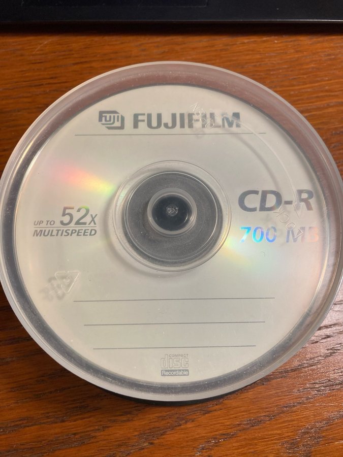 22 st Fujifilm CD-R 700 MB 52x inspelningsbara