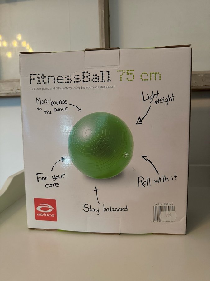 NY! Abilica Fitnessboll 75 cm