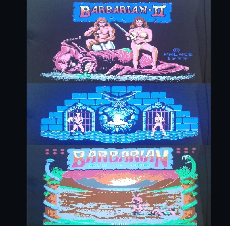 Barbarian II The Dungeon of Drax + Barbarian (Palace) Disk -TESTAD- Commodore 64