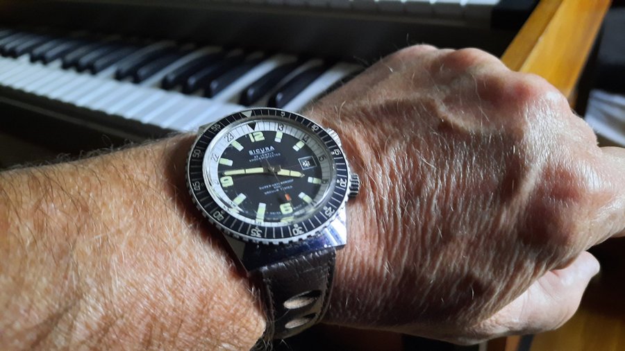 Sicura (Breitling) Vintage Diver Vacuum Tested Dykarklocka