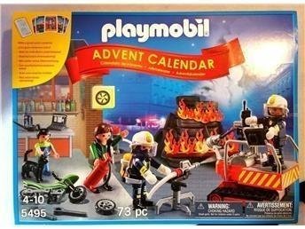 Playmobil 5495 Adventskalender med 4 Gubbar Brandmanset