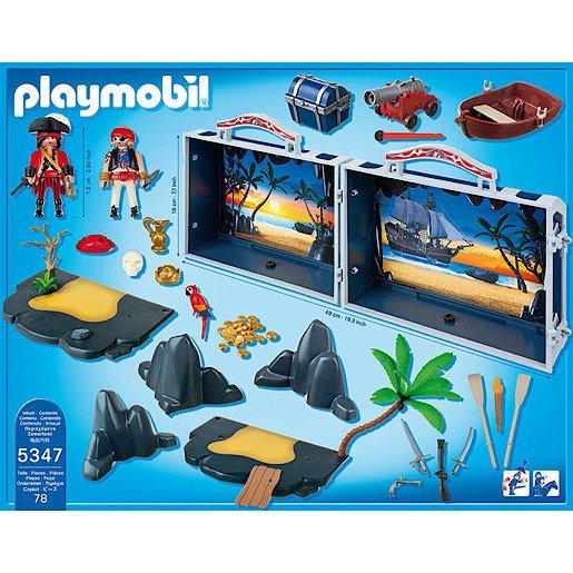 PLAYMOBIL 5347 - Skattkista med Pirat Ö  Figurer + tillbehör