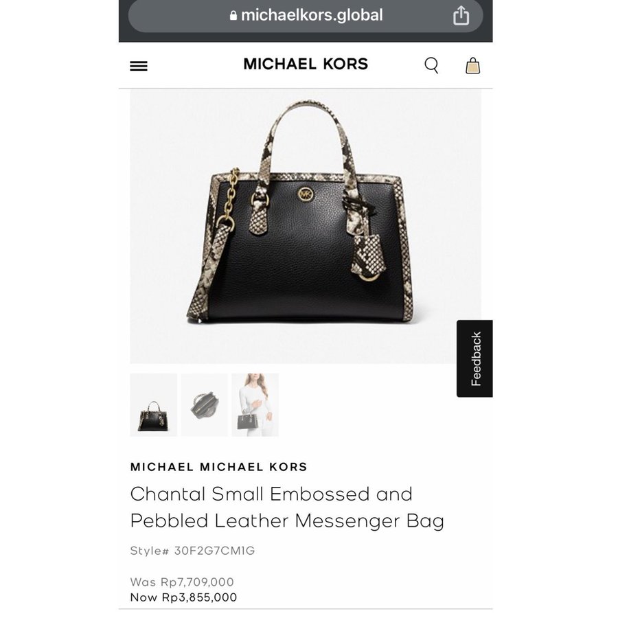 Michael Kors Chantal Small Embossed