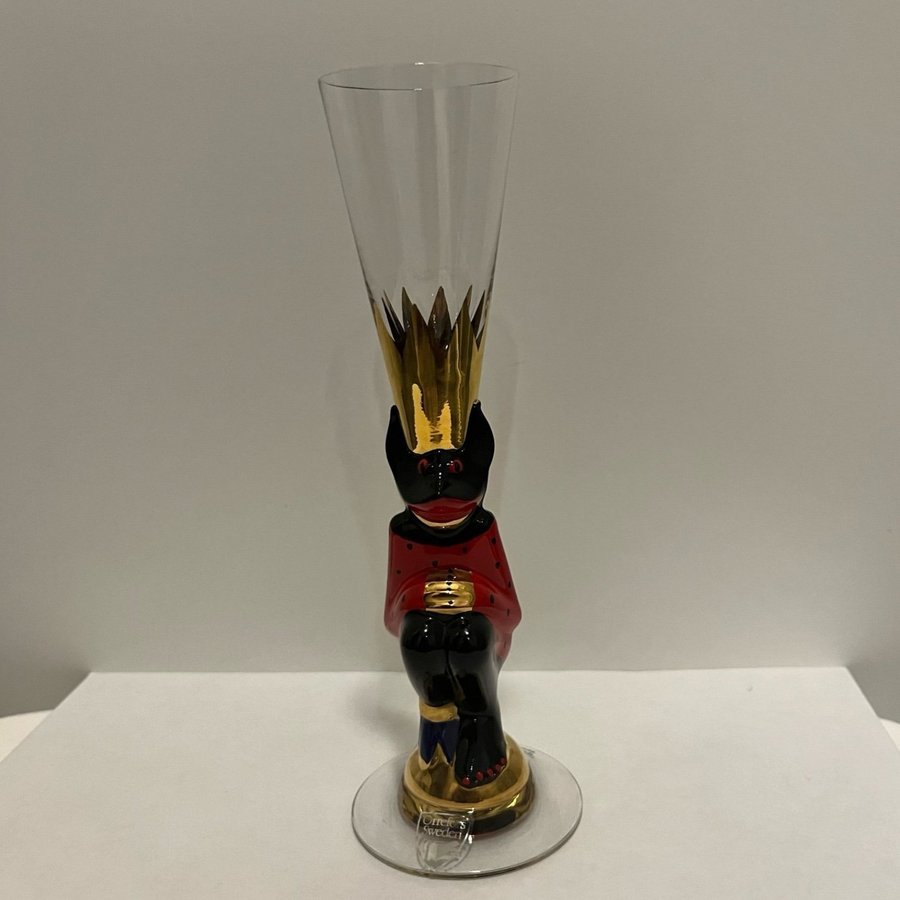 Djävulsglas /Nobel, Orrefors, Gunnar Cyrén. RÖD. Oanvänt