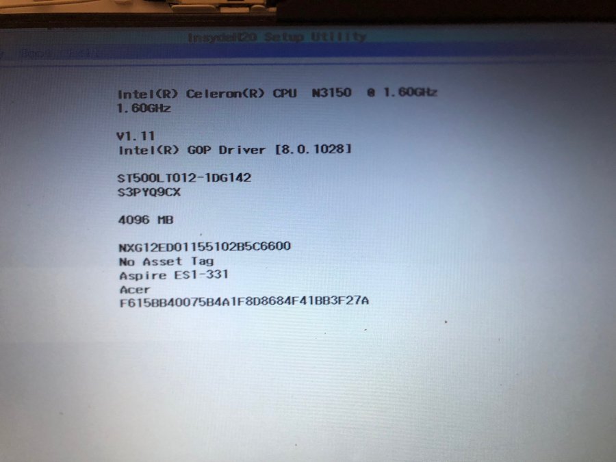 Acer Aspire ES1-331 moderkort