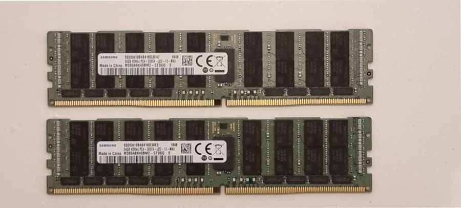 2x 64GB DDR4 ECC PC4-2666V