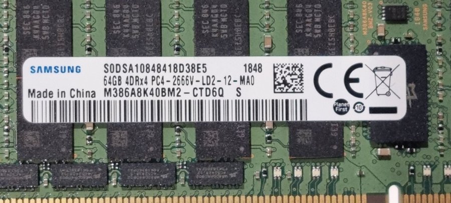 2x 64GB DDR4 ECC PC4-2666V