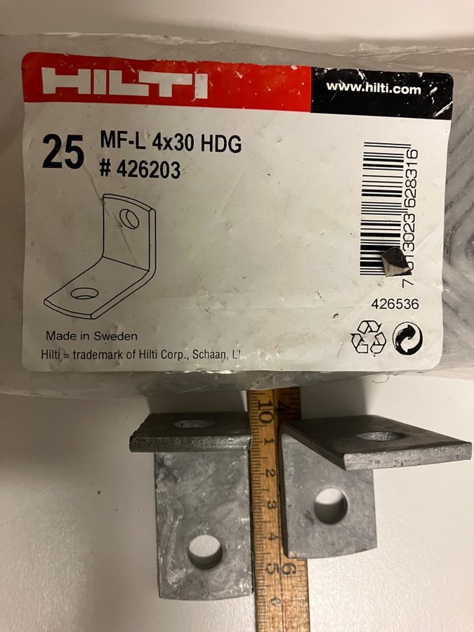 25 st Hilti MF-L 4x30 HDG # 426203. Varmgalvaniserat Nytt!