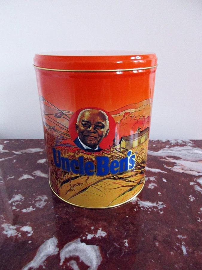 Uncle Ben's plåtburk stor burk rymmer 2 kg