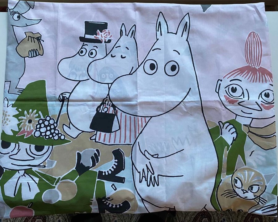 helt nytt örngott med Mumin - 50x60cm - rosa - hemsydda