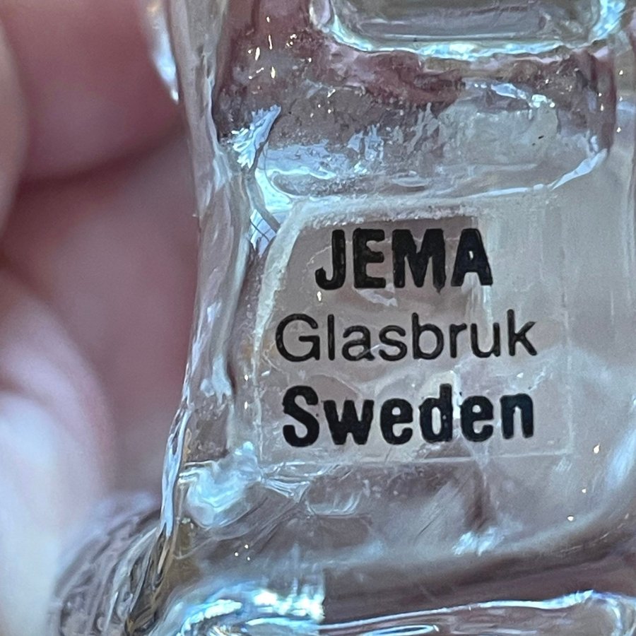 Gunghäst - Jema Glasbruk Sweden - Retro Konstglas - Glas Figurin