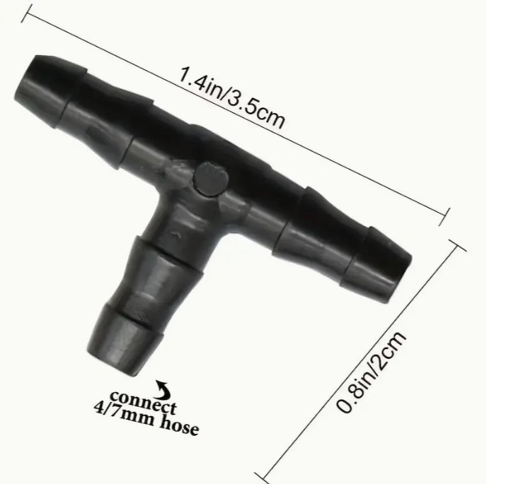 Droppbevattning 4/7 mm Startkit Slangar Kopplingar och Droppspetsar