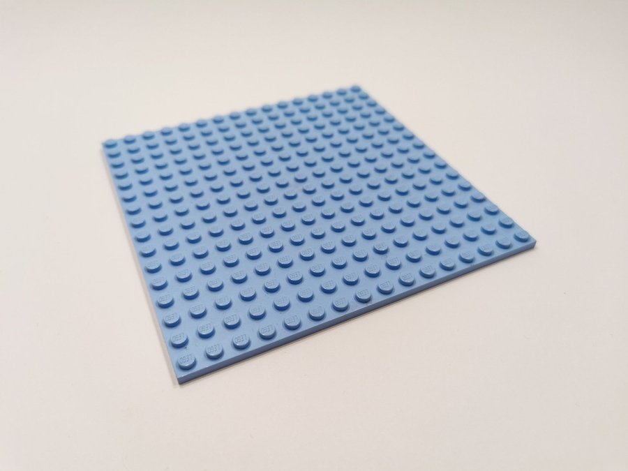 Lego - platta - plate - 16x16 - part 91405 - blå (bright light blue)