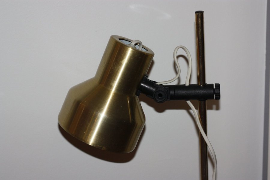 Golvlampa Belid typ-115 mässing färgad plåt RETRO