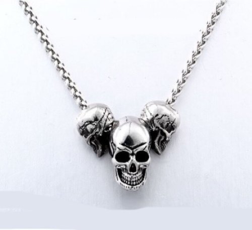 316 L Tripple Skull och Kedja Nyhet