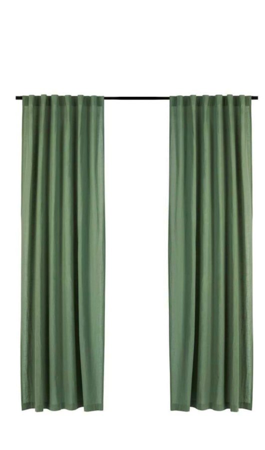 Gardinlängder 2 pack Elsa Form grön 110x220 cm