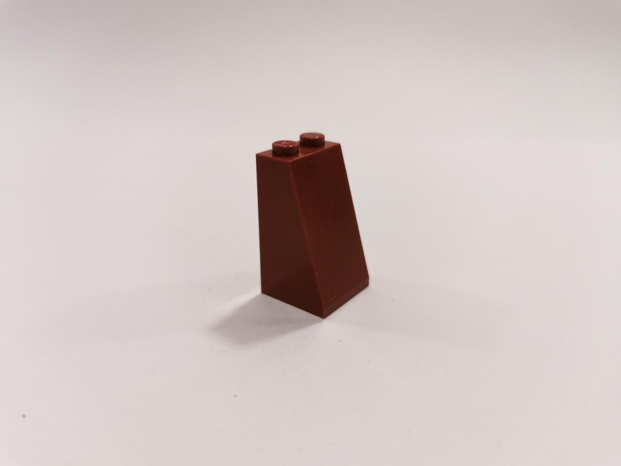 Lego - sned - slope - 2x2x3 - part 3684 - vinröd (dark red)