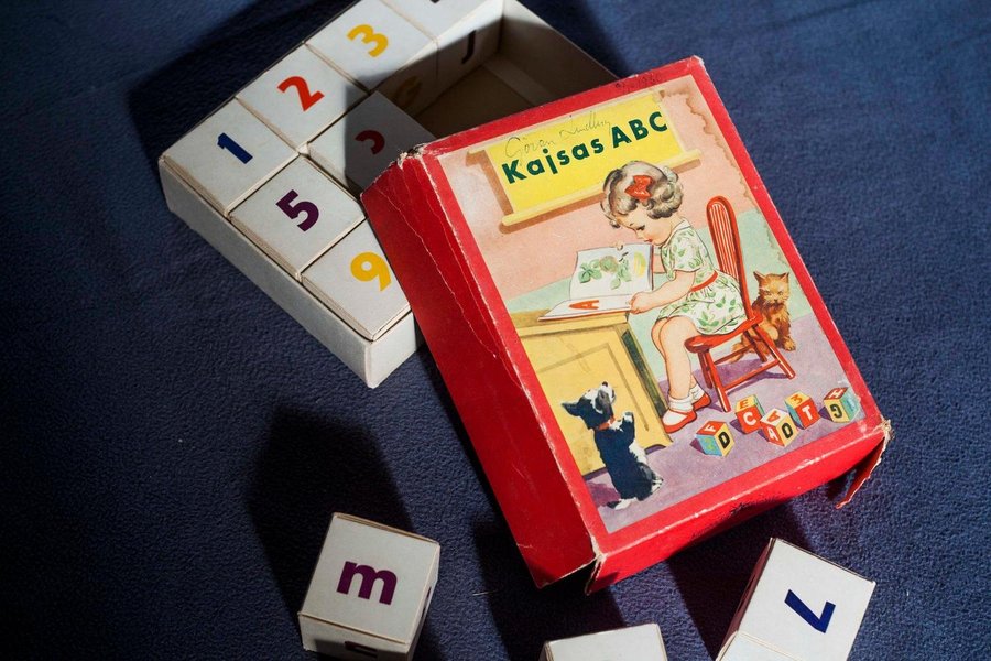 Retro/Vintage/Spel KAJSAS ABC Klossar/Bokstäver HÄLSINGBORG