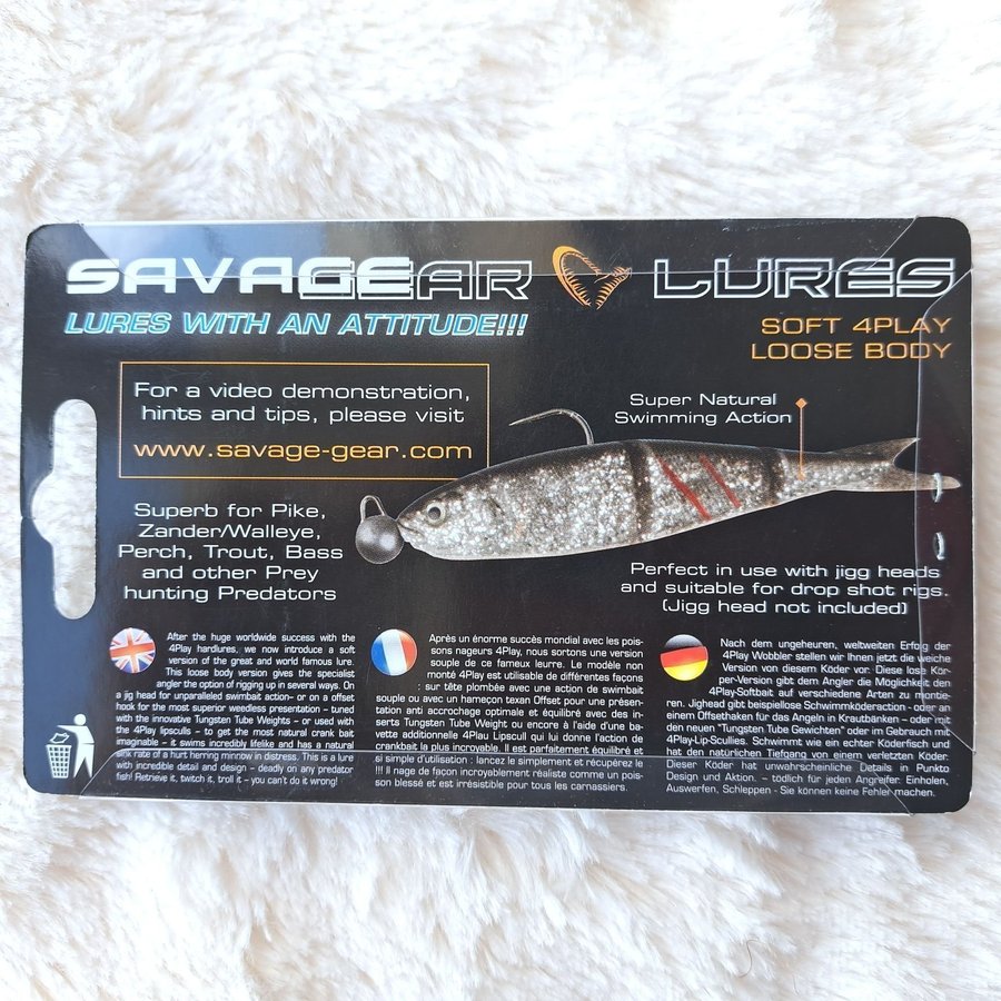 Savage Gear Soft 4Play 8cm swim jerk med 25g Jigghead