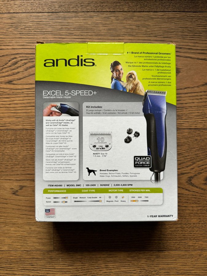 Andis Excel 5-Speed+ Professional Dog Clipper