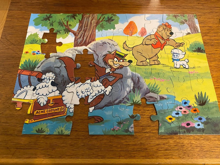 Vintage It's the wolf! Jigsaw puzzle Bristle Hound Mildew Wolf Lambsy  Pussel