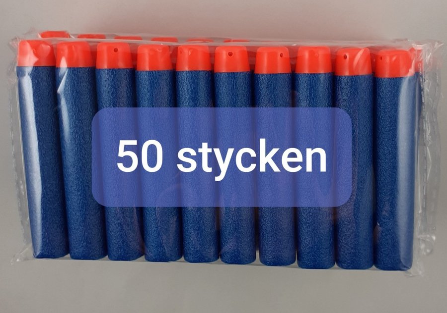 *NYA Nerf Nerfskott Nerfpilar Nerf bullets Gummipilar 50 stycken Populära