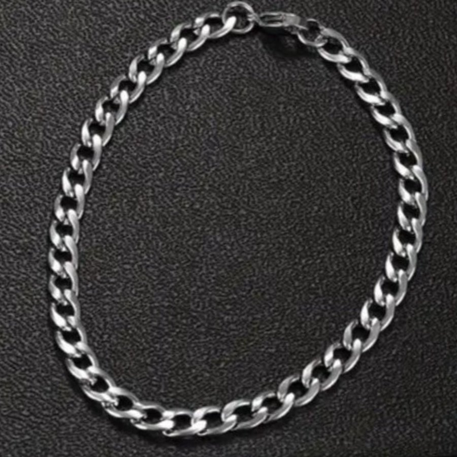 Silvery Stainless Steel Bracelet - Fashionable For Men