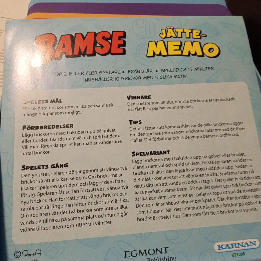 Bamse Jätte-Memo