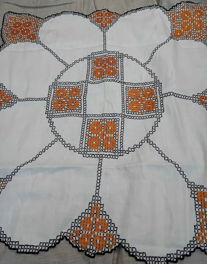 HANDGJORD HANDBRODERAD JUGEND DUK FINT SKICK DUK JUGEND ART NOUVEAU