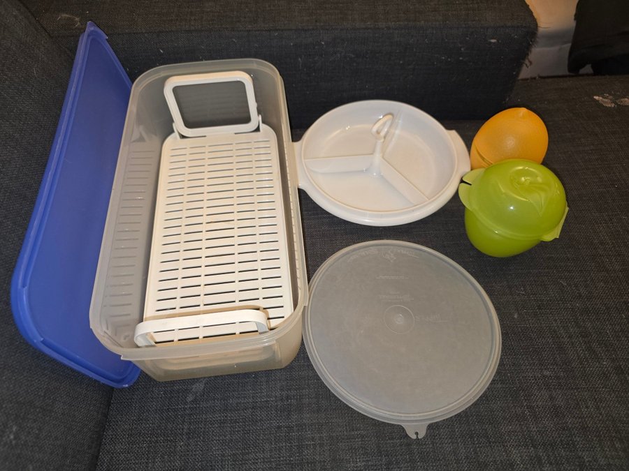 Litet Paket Med Tupperware Förvaring