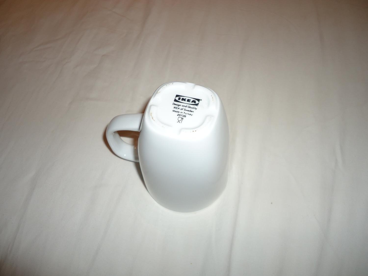 Ikea kaffe Te porslins mugg Vit modell 20726 Coffee or Tea Mug