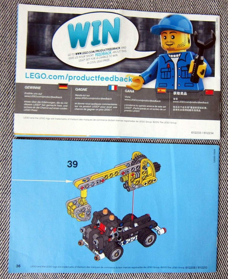 LEGO Manualer Beskrivningar Technic 42031 2 st