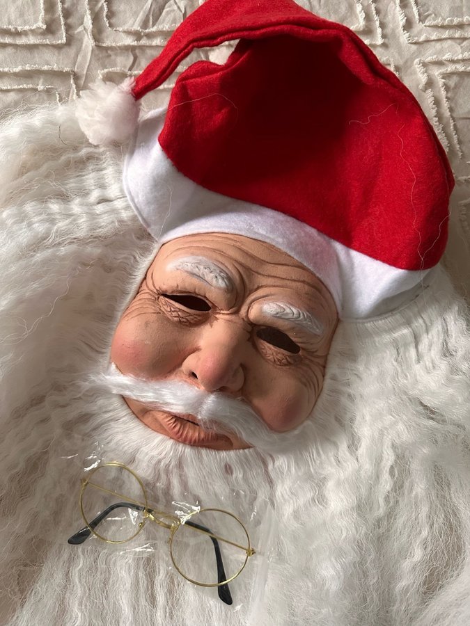 Tomtemask med skägg - jul tomte masken