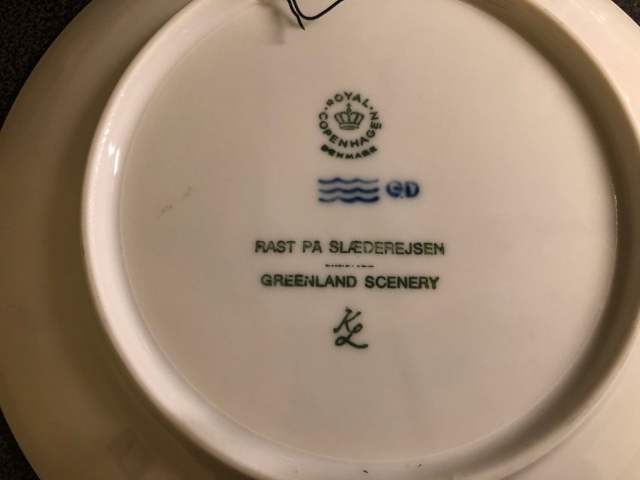 Jultallrik 1978 Rast på Slaederejsen Royal Copenhagen