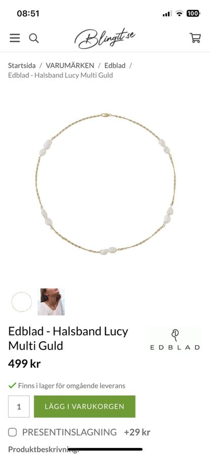 Edblad halsband 2 st