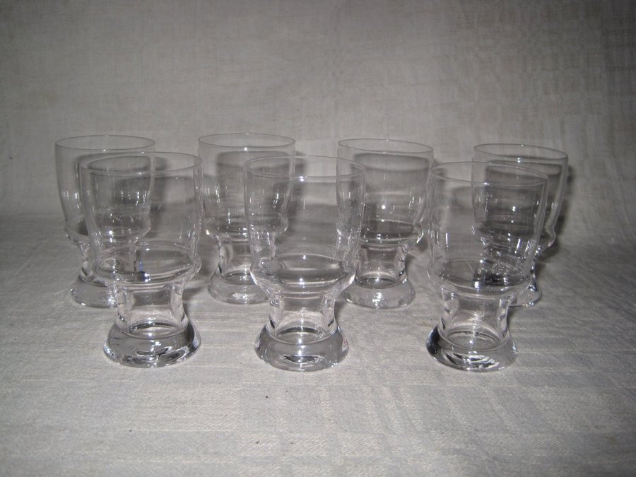 SNAPSGLAS 7 st spritglas glas, Kosta Boda **retro