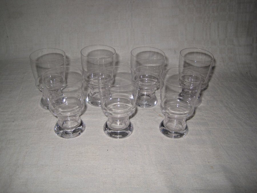 SNAPSGLAS 7 st spritglas glas, Kosta Boda **retro