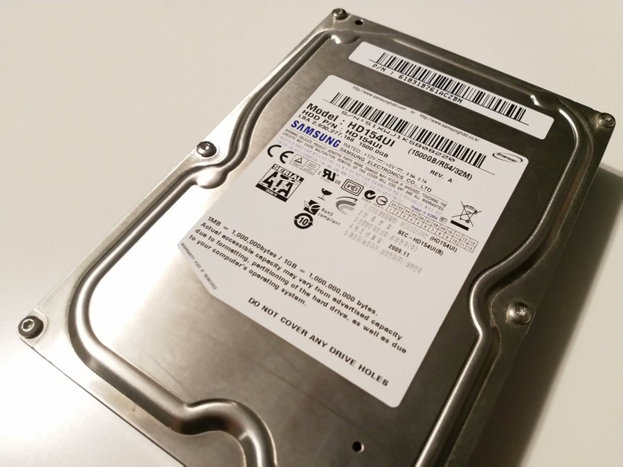 1.5TB Samsung 3.5" HDD | Test OK!