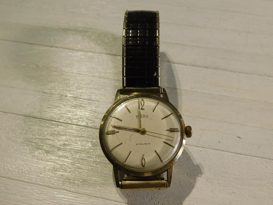 Roxy Vintage 14 K 585 Guld Herrklocka