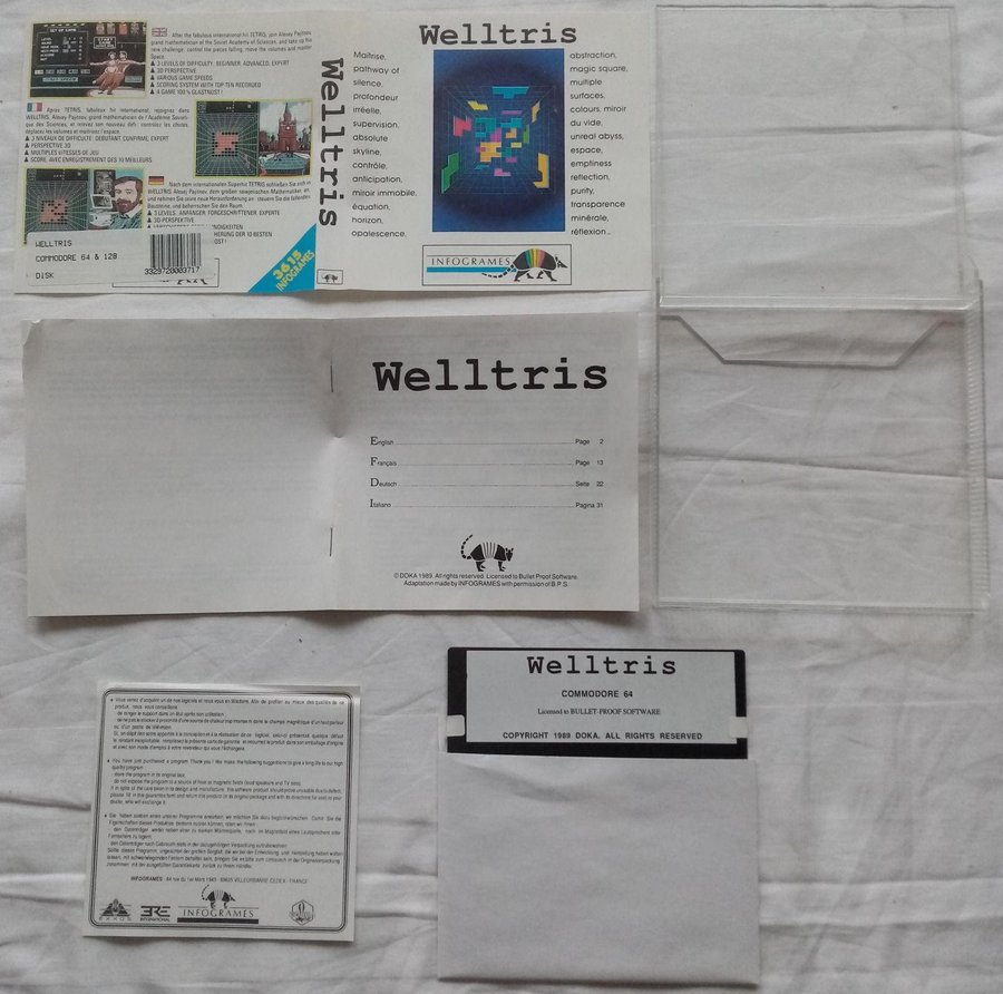 Welltris (Infogrames) - Disk ->TESTAD<- Commodore 64 / C64 Spel