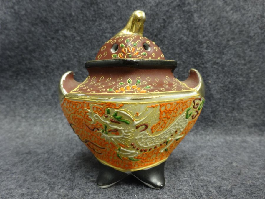 Skål med lock Pot pourri Satsuma Japan