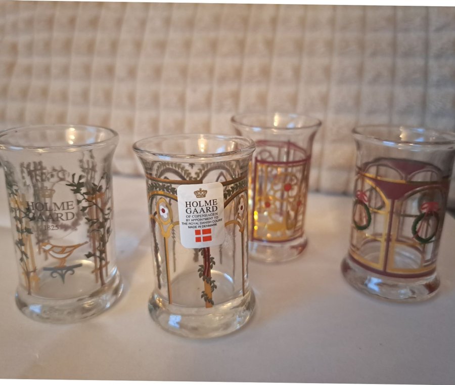 Holmegaard Glas snapsglas glögglas 4st jul advent