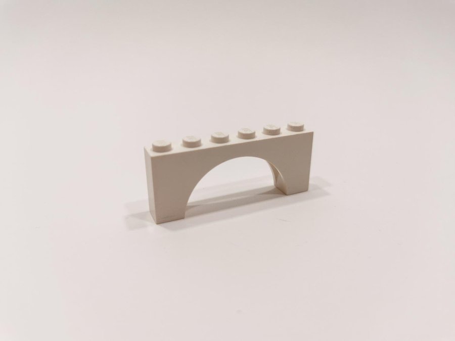 Lego - båge - valv - arch - 1x6x2 - part 3307 - vit